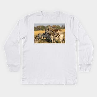 A Zeal of Zebras Kids Long Sleeve T-Shirt